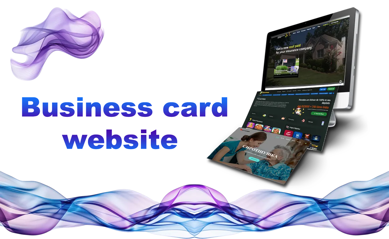 Turnkey business card website — Start your business from the first page!